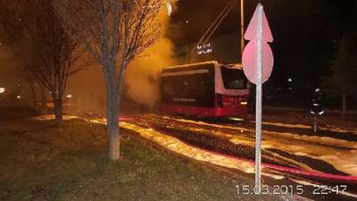(Yeniden) Malatya'da trambüs yandı