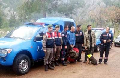 Kayıp Alman, 15 saat sonra helikopterle kurtarıldı