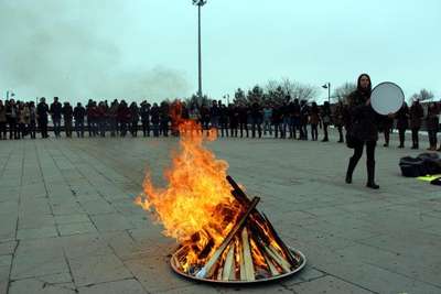 Bolu'da üniversite öğrencilere nevruzu kutladı