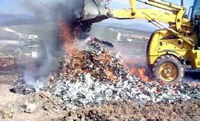 Uşak'ta 125 bin paket sigara imha edildi