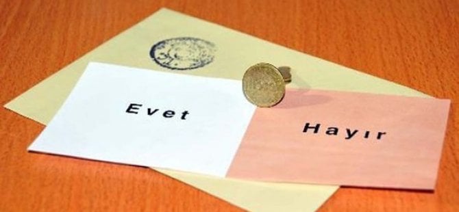 Yüzde 51,2 Hayır, yüzde 48,8 Evet