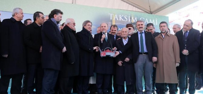 Taksim'e yapılacak caminin temeli atıldı