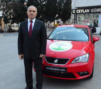 Sigara bilinci için otomobilli kampanya