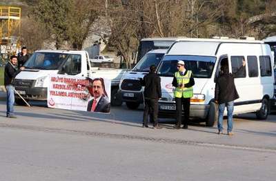 Karabük'te Muhsin Yazıcıoğlu eylemi