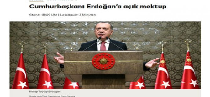 Die Welt gazetesinden Erdoğan’a açık mektup