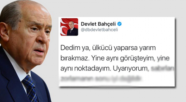 Bahçeli'den muhaliflere saldırı yorumu
