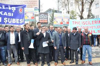 Adıyaman’da iş kazaları protesto edildi