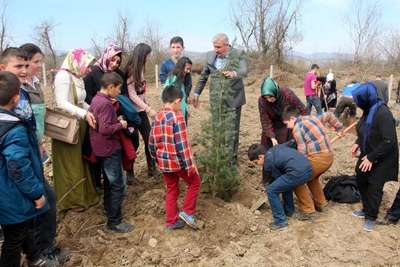 Gönül elçileri 2 bin fidan dikti
