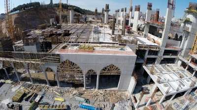 Çamlıca Camii'nin kaba inşaatının yüzde 75'i tamamlandı