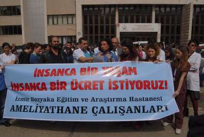 İzmir'de hastanede ameliyathane personeli iş bıraktı