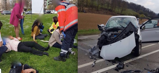 Almanya'da CHP konvoyu kaza yaptı: 5 yaralı
