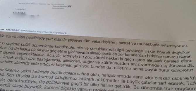 AK Parti’den yurt dışındaki seçmenlere mektup