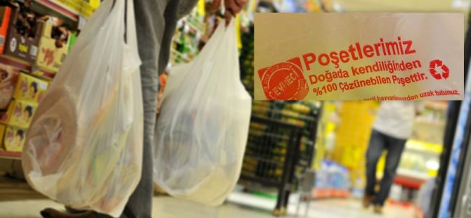 Alışveriş poşetlerindeki yazılara inceleme