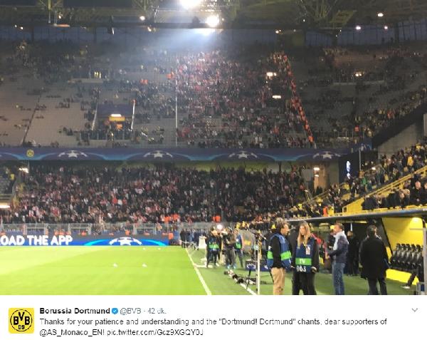 Borussia Dortmund'dan Monaco taraftarına teşekkür