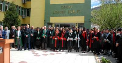 Tokat Adliyesi'nde şehit savcı Kiraz için tören düzenlendi