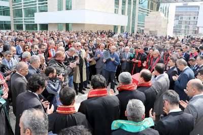 Samsun Adalet Sarayı'nda şehit savcı Kiraz için Kuran okundu