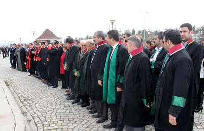 Kastamonu Adliyesi'nde, şehit savcı için tören