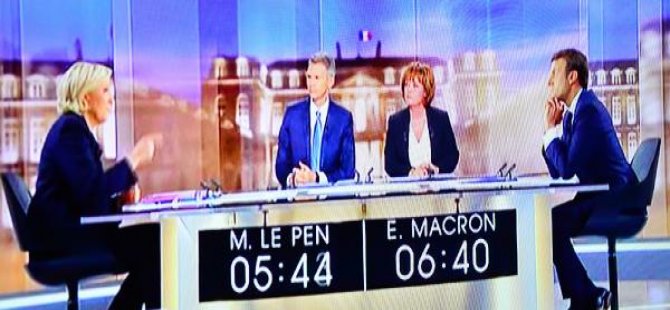Le Pen ve Macron son kez kozlarını paylaştı