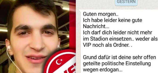 Erdoğan'ı savundu diye işten atıldı