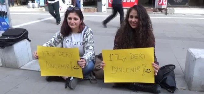 1 liraya dert dinliyorlar