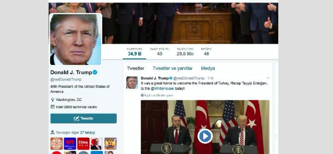 Trump: Erdoğan'ı ağırlamak büyük şerefti