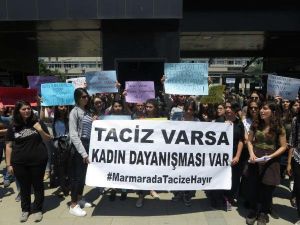 Marmara Üniversitesi'nde taciz protestosu