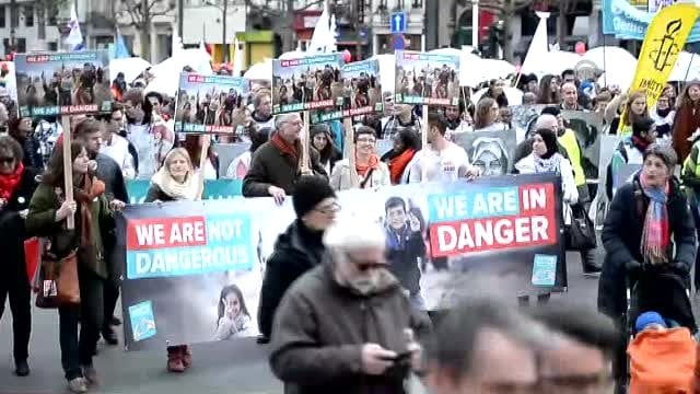 Brüksel’de hükümete protesto