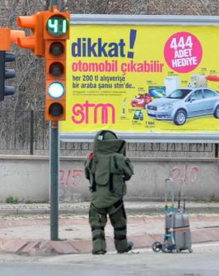 Fünyeyle patlatılan çöp kutusu boş çıktı