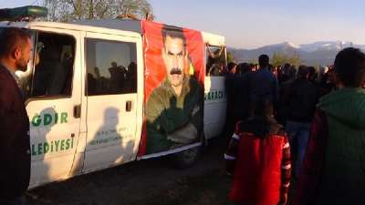 Diyadin'deki çatışmada ölen PKK'lı, Iğdır'da toprağa verilirken olaylar çıktı