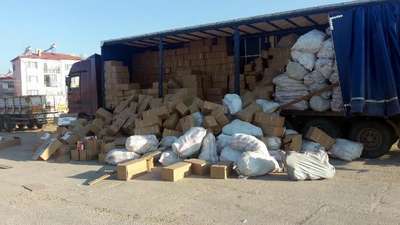 Kula'da 50 bin paket kaçak sigara ele geçirildi