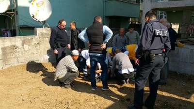 Üçüncü kattan düşen inşaat işçisi yaralandı