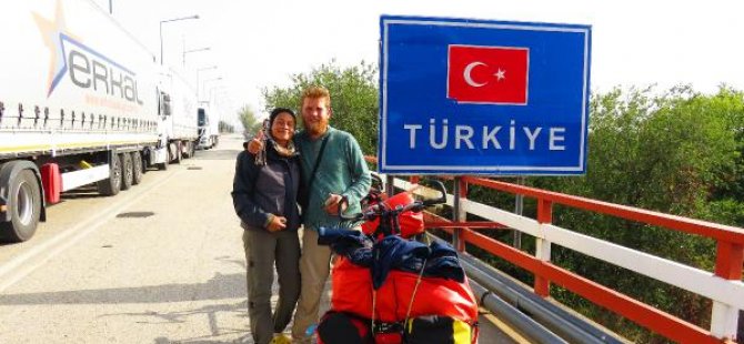 Alman çift bisikletle Türkiye'ye vardı
