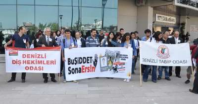 Denizli'de sağlık çalışanları Dr. Arslan'ı andı