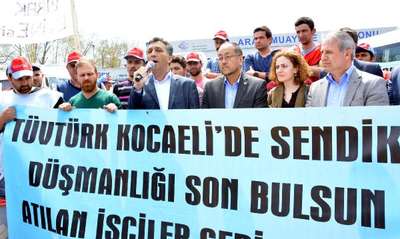 İşten atılan Tüv Türk işçilerine uluslararası destek