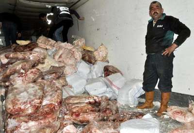 Afyonkarahisar'da 16 ton kaçak ete el konuldu