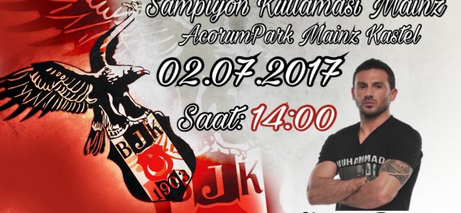 Beşilkktaşlılar Mainz'da şampiyonluğu kutluyor