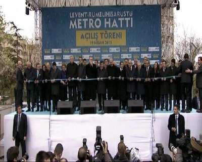 Erdoğan, Levent-Hisarüstü Metro Hattı'nın Etiler Durağı açılışında...