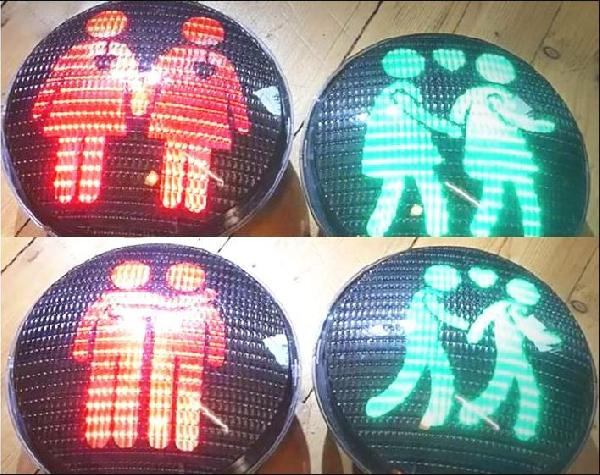 Trafik lambaları 'eşcinsel' yanacak