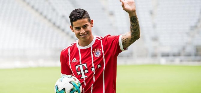 Bayern Münih, James Rodriguez'i basına tanıttı