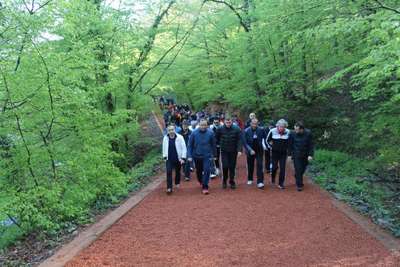 Belgrad Ormanı'nda belediye çalışanlarının spor etkinliği