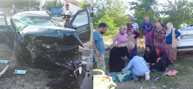 İki gurbetçi kafa kafaya çarpıştı