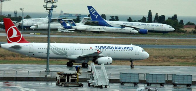 THY uçağının lastiği patladı