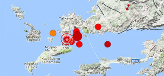 Ege'de 6.6 büyüklüğünde korkutan deprem