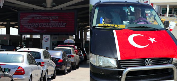Gurbetçiler Türkiye'ye giriş rekoru kırdı