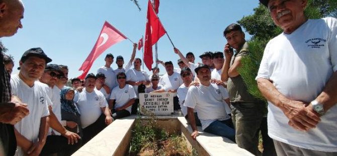Gurbetçiler şehit arkadaşlarını unutmadı