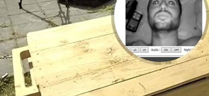 Toprak altında tabuttan canlı yayın yaptı