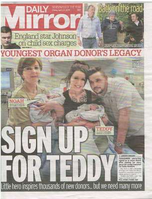 Daily Mirror: "Teddy için imza verin"