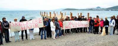 Bodrum'da 'Sahiller Halkındır' eylemi