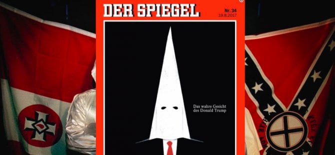 Der Spiegel'den, Ku Klux Klan maskeli Trump kapağı