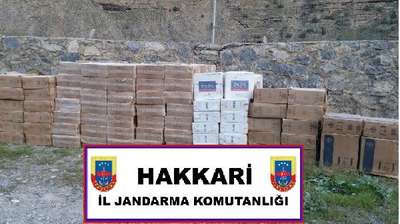 Hakkari'de 129 bin paket kaçak sigara ele geçirildi
